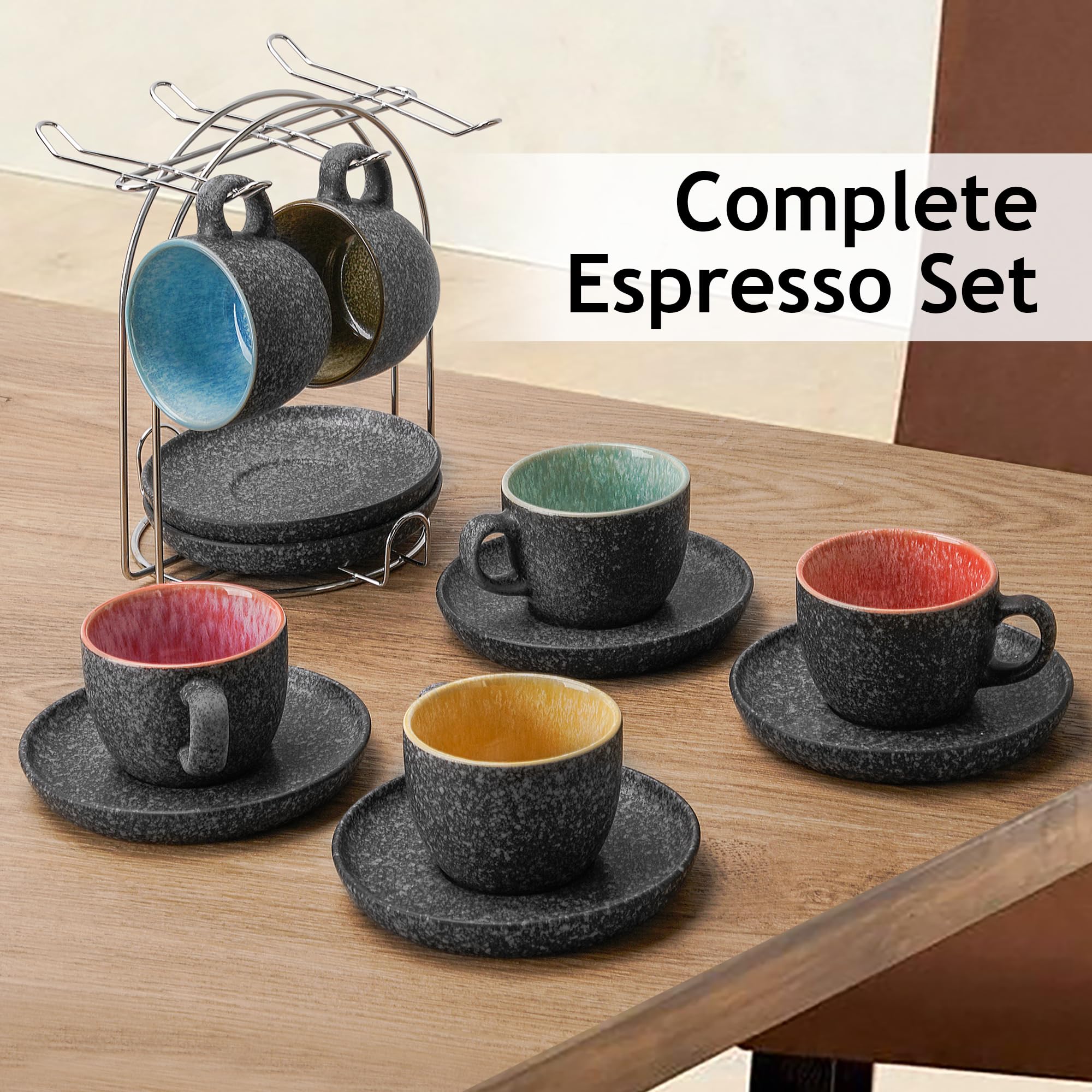 Amazon | MIAMIO セラミックエスプレッソカップ6個 (80 ml) - Las